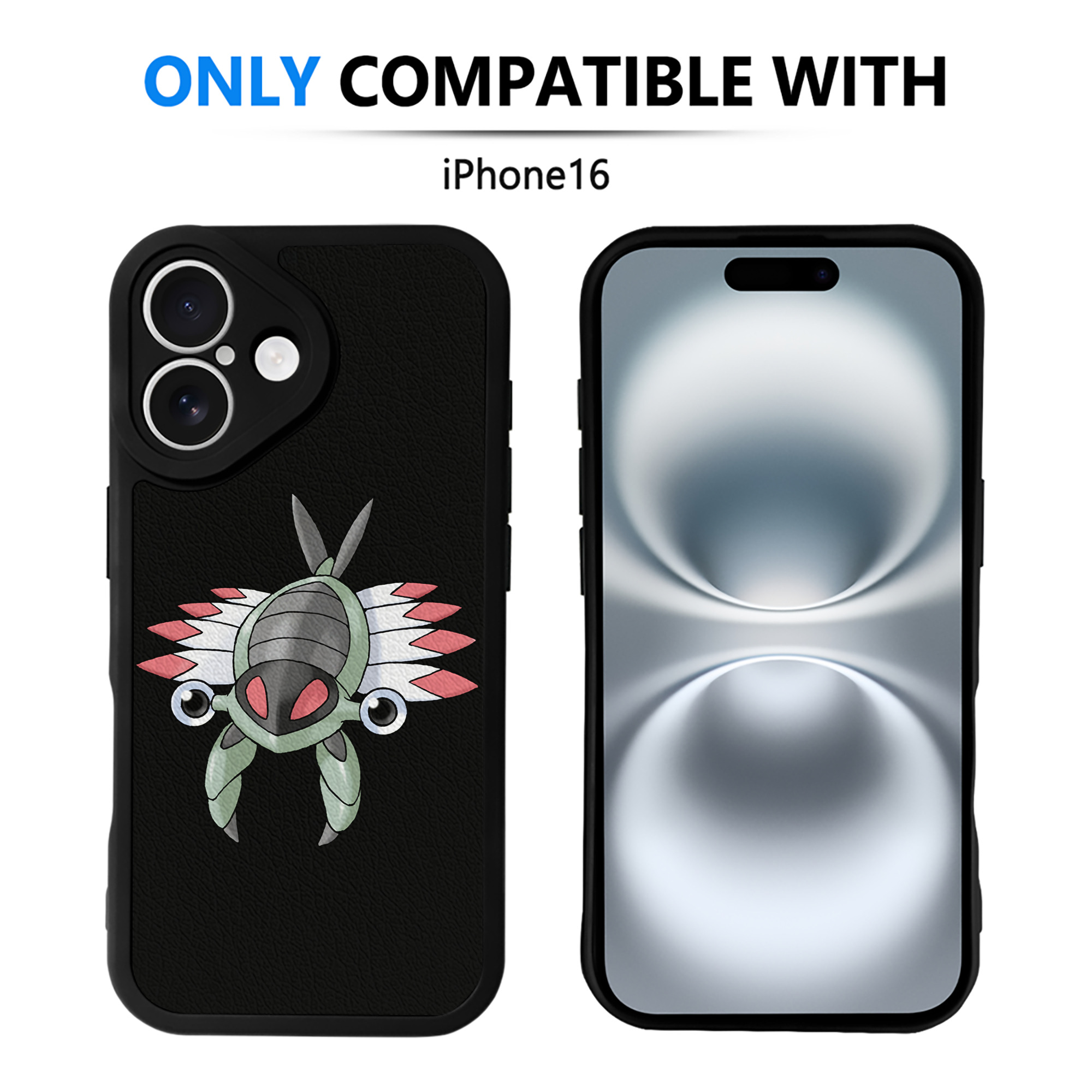 （画像用） ポケットモンスター Pokémon 【iPhone 16シリーズ対応】シリコンスマホケース（レザー調） 材質：シリコン